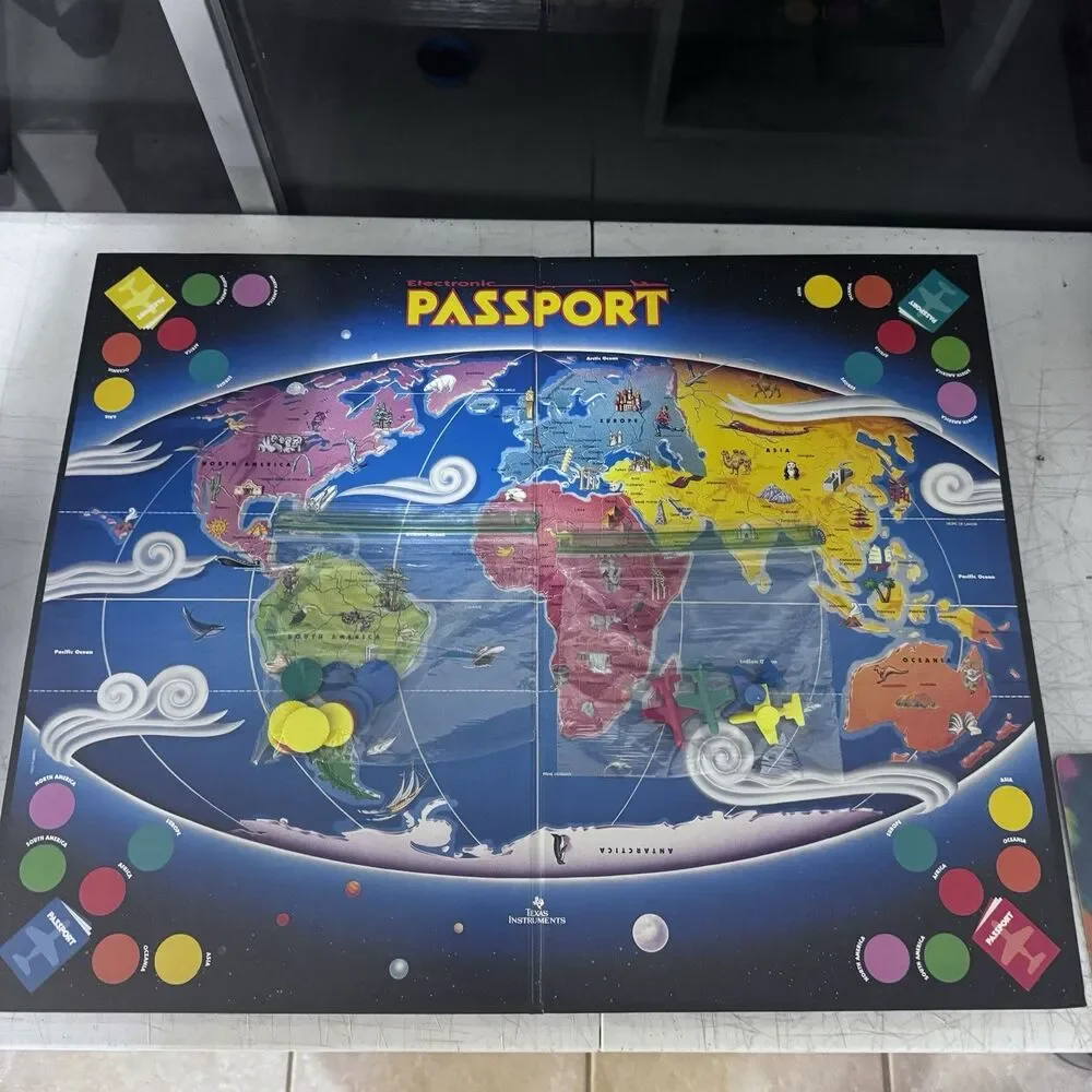 Electronic Passport Board Game Texas Instruments Vintage 1991 Works Great READ
